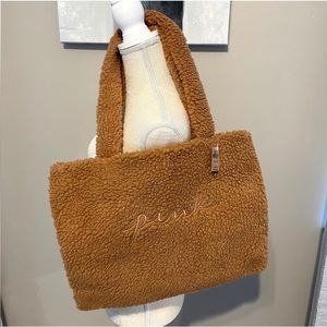 PINK Furry tote- New with tags